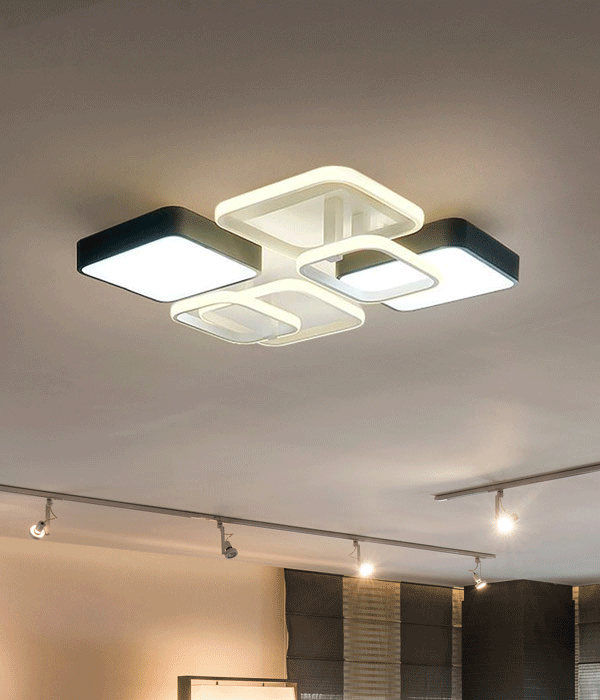 블랙홀2단(100W) 국산LED거실등 거실전등