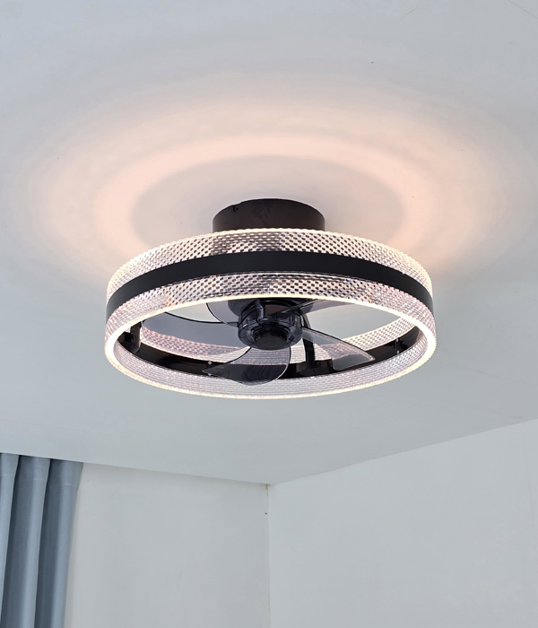 벨리 방전등 천장실링팬 회전형 색변환 선풍기 30W (블랙)